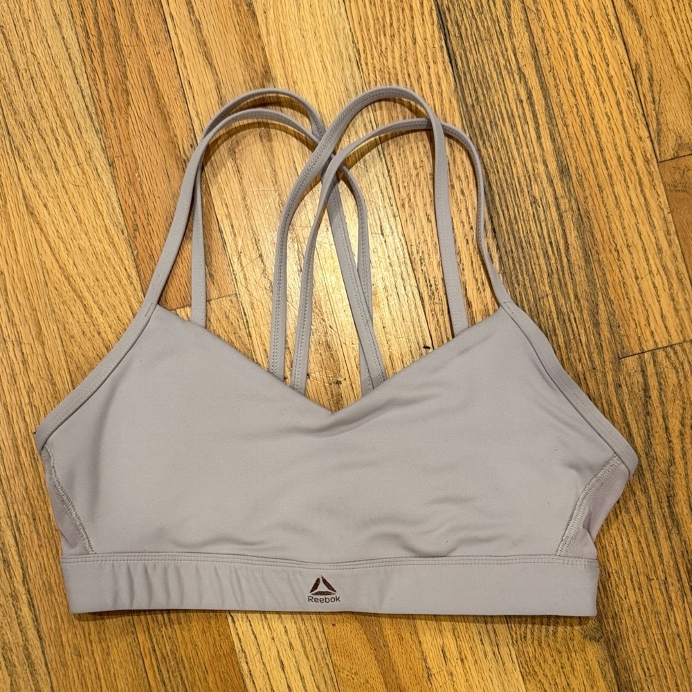 Reebok Women's Lavender Double Strap Sports Bra